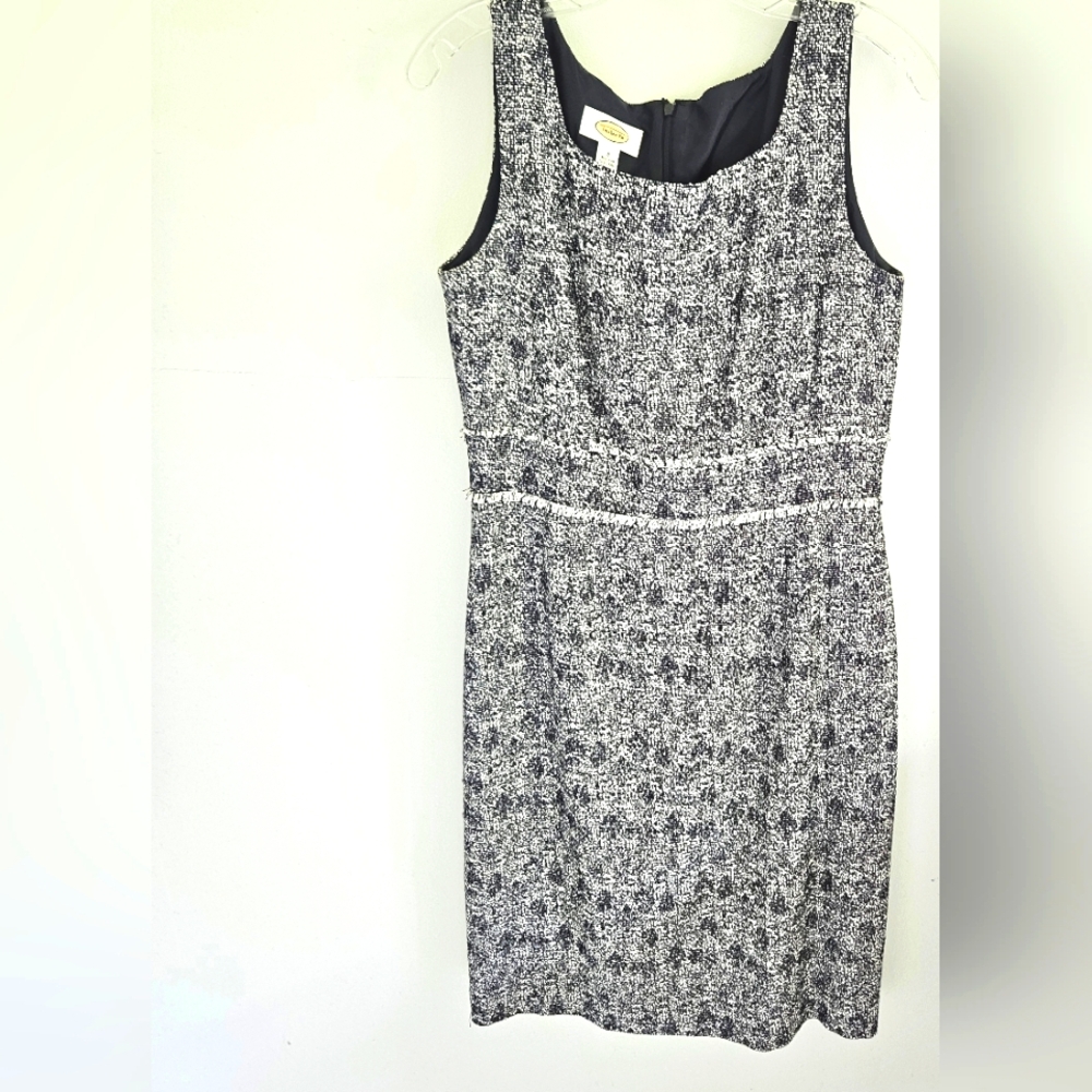 Talbots Navy Tweed Sleeveless Dress